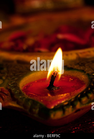 Close-up of a diya Banque D'Images