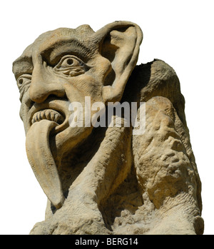 Bratislava, Slovaquie. Gargoyle sur la façade de la maison dans la rue Michalska dans la vieille ville Banque D'Images