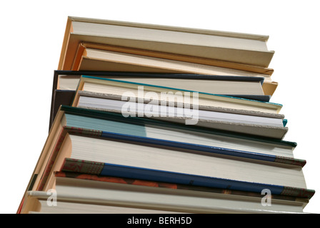 Grande cheminée de livres à couverture rigide Banque D'Images
