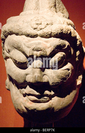 Buste de la dynastie Tang, Musée de Shanghai, Chine Banque D'Images