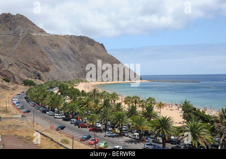 Playa de Las Teresitas, île des Canaries Tenerife, Espagne Banque D'Images