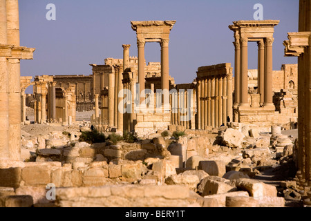 Vestiges romains et site archéologique de Palmyre, en Syrie, au Moyen-Orient, en Asie Banque D'Images