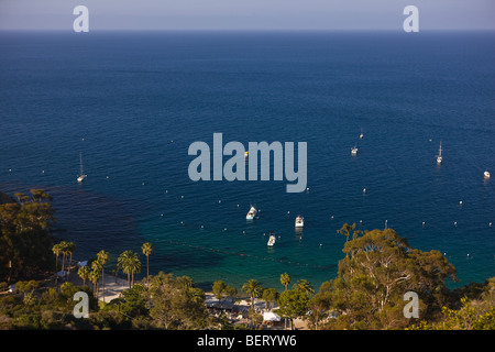 AVALON, CA, USA - Descanso Beach et l'océan Pacifique, l'île de Santa Catalina Banque D'Images