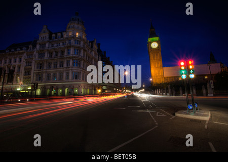 Big Ben Londres la nuit Banque D'Images