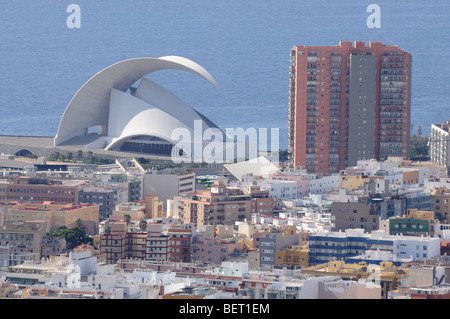 Vue aérienne de Santa Cruz de Tenerife, Canaries, Espagne Banque D'Images