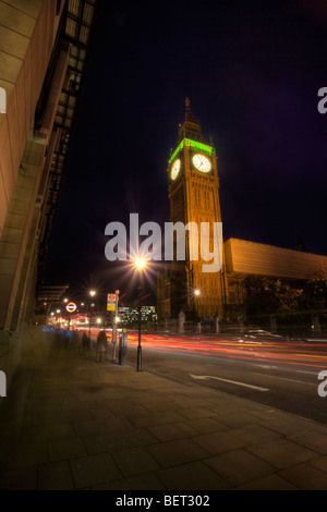 Big Ben Londres la nuit Banque D'Images