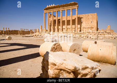 Temple Bel ou Ba'al (temple Baal), ruines romaines et site archéologique dans le désert. Palmyre, Palmire, Syrie, moyen-Orient, Asie Banque D'Images