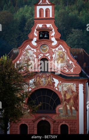 Allemagne, Bavière, Fussen, Église de l'hôpital Saint-Esprit Banque D'Images