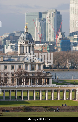 Toits de Londres, Greenwich, London UK. Banque D'Images