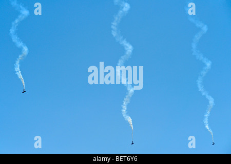 Avions / Avions d'La Gendarmerie royale marocaine Air Force / Marche verte volant à l'Airshow de Coxyde, Belgique Banque D'Images