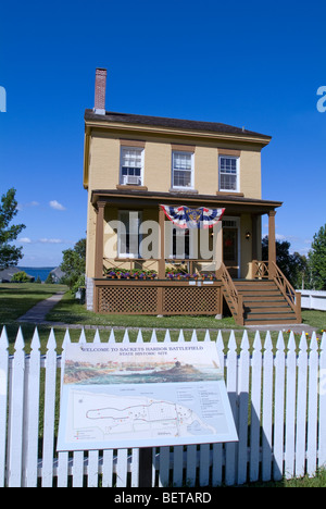 Lieutenant's house à Sackets Harbor Battlefield State Historic Site. Banque D'Images