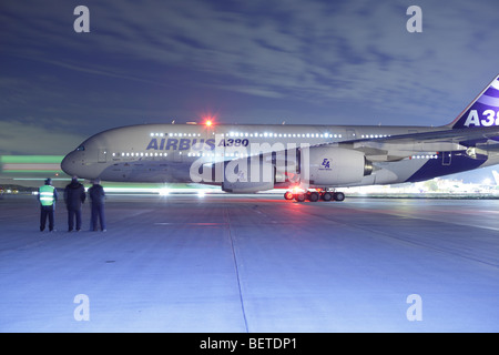 Première visite d'Airbus A380 à Moscou, Russie Banque D'Images