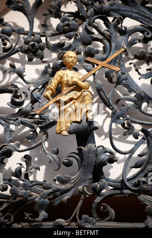 Treillis Baroque wraught iron work work de Henrik Fazola (1730-99), County Hall, , Eger, Hongrie Banque D'Images