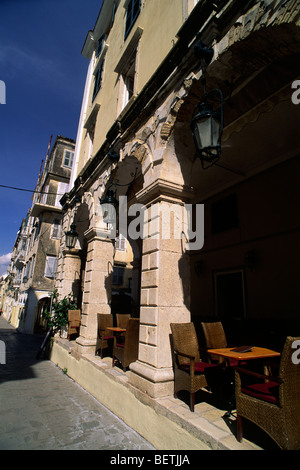 Grèce, Îles Ioniennes, Corfou, Kerkyra, vieille ville, Spianada, Liston Banque D'Images