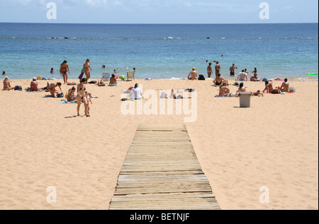 Playa de Las Teresitas, île des Canaries Tenerife, Espagne Banque D'Images