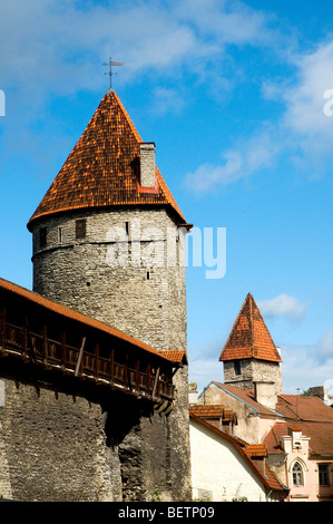 (Kuldjalg Nunnadetangune pied d'or) et retour (des moniales) Tours, Tallinn, Estonie Banque D'Images