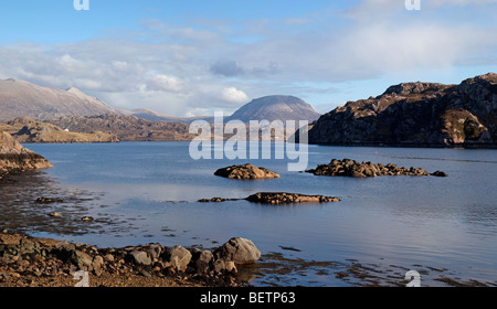 Loch Inchard par Kinlochbervie, Sutherland, Scotland Banque D'Images