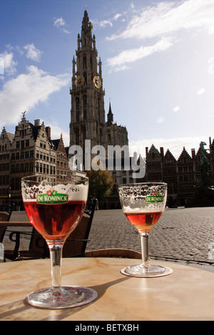 Belgique bière, cathédrale Notre-Dame d'Anvers, Belgique Banque D'Images