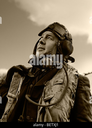 La DEUXIÈME GUERRE MONDIALE, un pilote de la RAF a adopté de nouveau par un participant à Pickering 2009 Week-end de guerre Banque D'Images