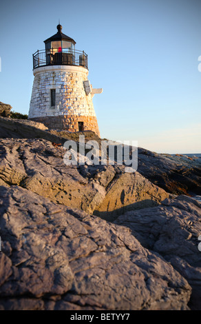 Phare de Castle Hill à Newport Rhode Island Banque D'Images