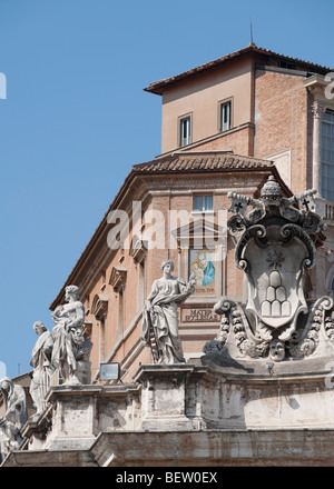 Les appartements pontificaux du Pape au Vatican City, Rome, Italie Banque D'Images