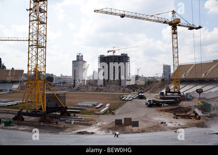 La reconstruction de la complexe sportif national ''S' Olympiyski stadium à Kiev, Ukraine Banque D'Images