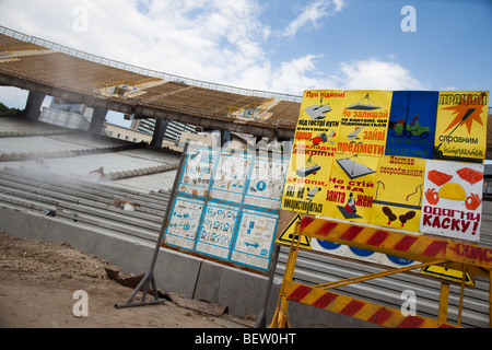 La reconstruction de la complexe sportif national ''S' Olympiyski stadium à Kiev, Ukraine Banque D'Images