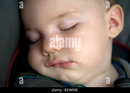 Baby Boy sleeping (close-up) Banque D'Images