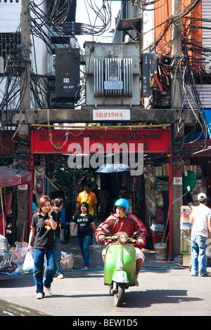 La vie de rue autour de Chinatown, Bangkok, Thaïlande Banque D'Images