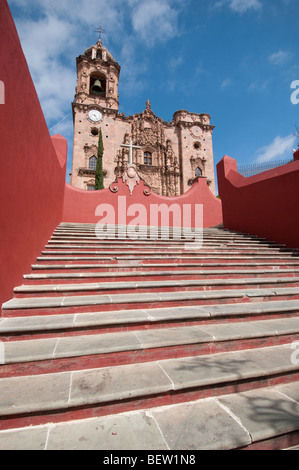 Templo de San Cayetano (Valence), Guanajuato, Mexique. Banque D'Images