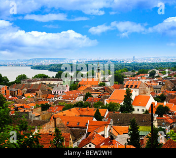 Vieux bâtiment à Zemun toits de Belgrade, Serbie Banque D'Images