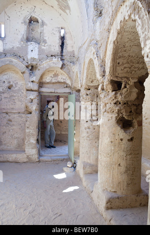 Nécropole d'al Bagawat-cimetière en Charga Oasis, Désert de Libye, Egypte Banque D'Images