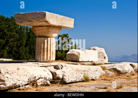 Autel de pierre à l'asclepieion de Cos, Grèce Banque D'Images