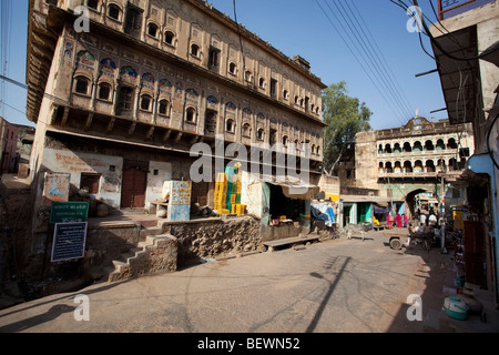 Dans la rue dans l'état du Rajasthan Mandawa indi Banque D'Images