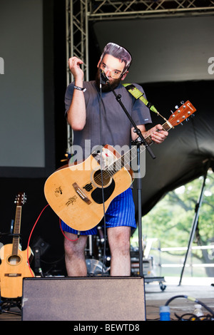 Photo montre Gable en live au Big Chill Festival, Eastnor, Herefordshire, Royaume-Uni, le 7 août 2009 Banque D'Images