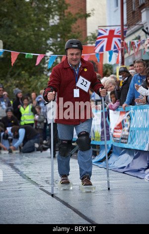 Ski Surbiton Dimanche Octobre 2009 Edward Davey MP Banque D'Images