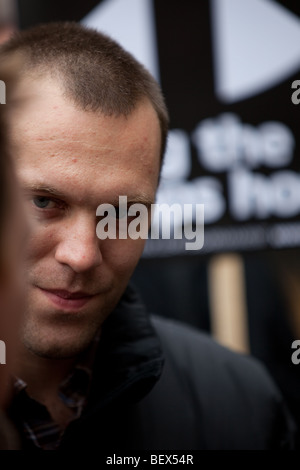 Le Caporal Joe Glenton à manifestation anti-guerre Banque D'Images