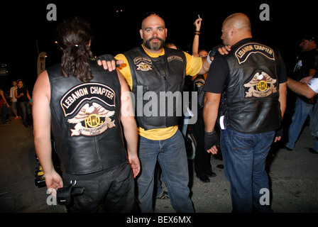 Groupe de propriétaires de Harley Davidson Beyrouth Liban Banque D'Images