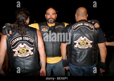 Groupe de propriétaires de Harley Davidson Beyrouth Liban Banque D'Images