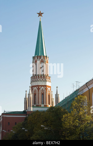 Tour nikolskaïa de Kremlin de Moscou Banque D'Images