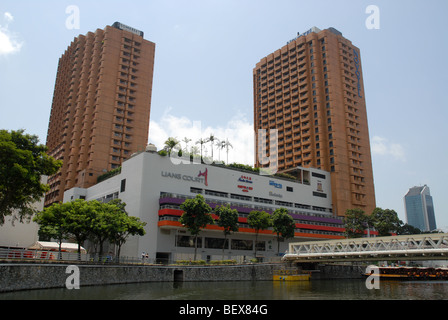 Liang Court et Novotel, Clarke Quay, Singapour Banque D'Images