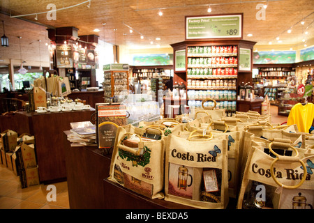 Cafe Britt's Coffee Shop, ferme et d'un café, près de Barva de Heredia, San Jose, Costa Rica. Banque D'Images