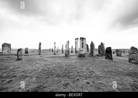 Les Menhirs d'Calanias sur l'île de Lewis, en Écosse Banque D'Images