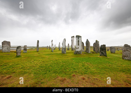 Les Menhirs d'Calanias sur l'île de Lewis, en Écosse Banque D'Images