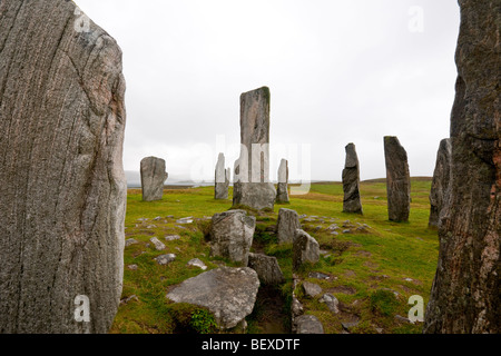 Les Menhirs d'Calanias sur l'île de Lewis, en Écosse Banque D'Images