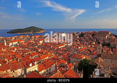 Les murs de la ville historique de Dubrovnik, Croatie Banque D'Images