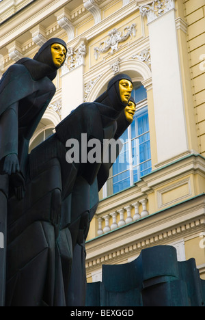 En dehors de l'oeuvre Théâtre National de Théâtre au centre de Vilnius Lituanie Europe Banque D'Images