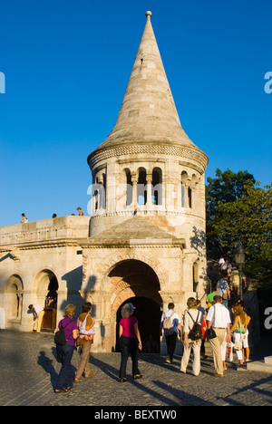 Bastion des pêcheurs à Budapest Hongrie Europe Castle Hill Banque D'Images