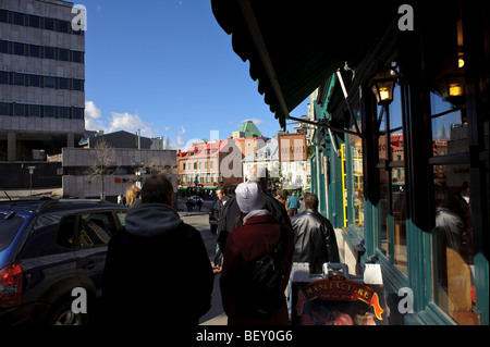 Scène de rue à Québec Canada Banque D'Images