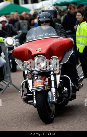 L'assemblée annuelle de motos et Brightona hot rod événement dans l'aide au Cœur du Sussex, charité Maderia Drive, Brighton, East Sussex, UK. Banque D'Images